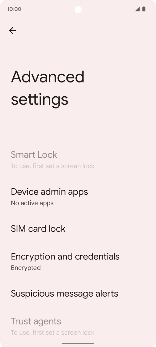 Press SIM card lock. Press SIM card lock.