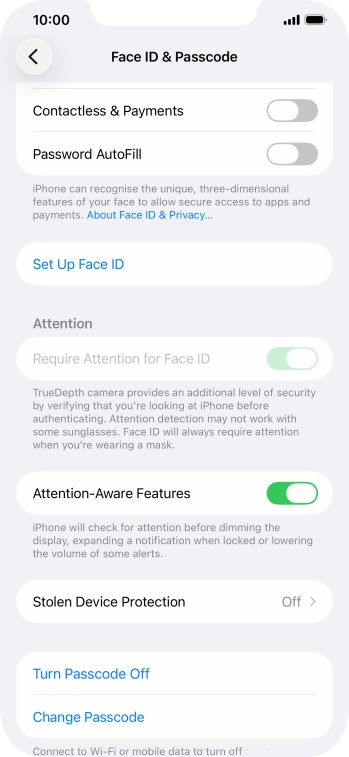 Press Turn Passcode Off and key in the phone lock code. Press Turn Passcode Off and key in the phone lock code.