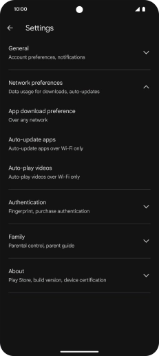 Press Auto-update apps. Press Auto-update apps.