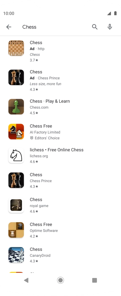 Press the required app. Press the required app.