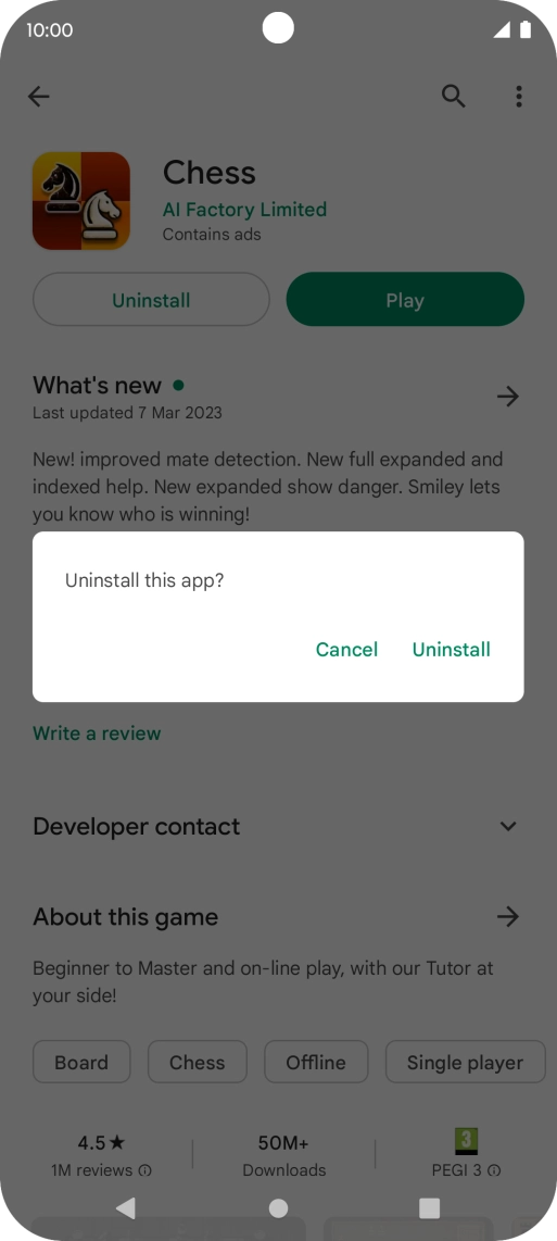 Press Uninstall. Press Uninstall.