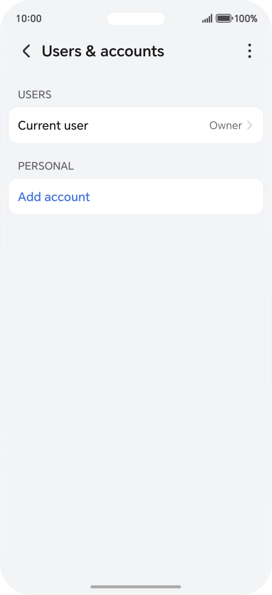 Press Add account. Press Add account.