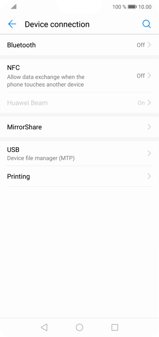 Press Bluetooth. Press Bluetooth.