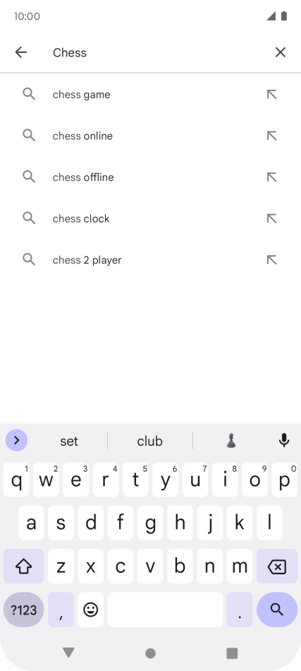Key in the name or subject of the required app and press the search icon. Key in the name or subject of the required app and press the search icon.