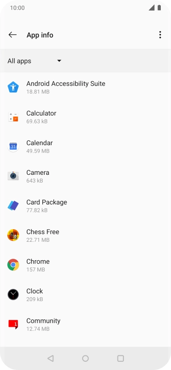 Press the required app. Press the required app.