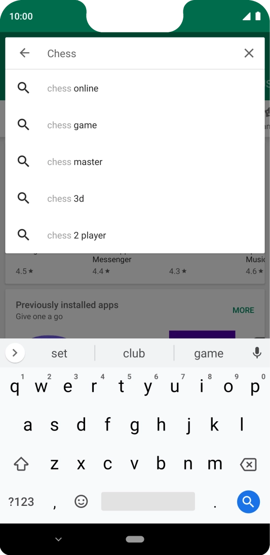 Key in the name or subject of the required app and press the search icon. Key in the name or subject of the required app and press the search icon.
