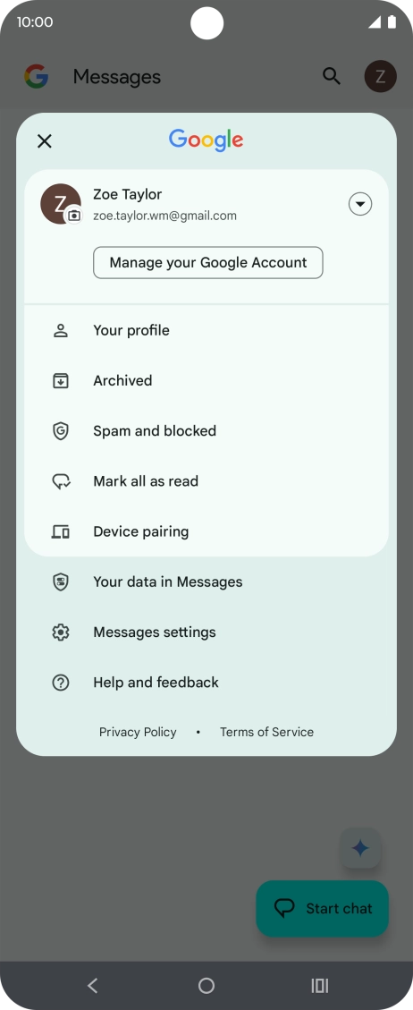 Press Messages settings. Press Messages settings.
