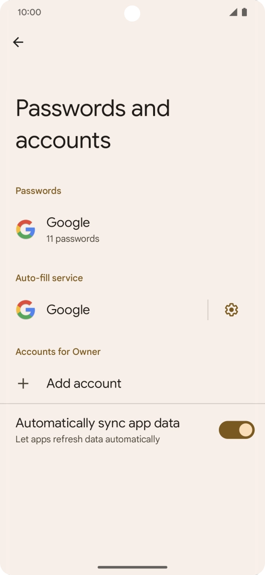 Press Add account. Press Add account.
