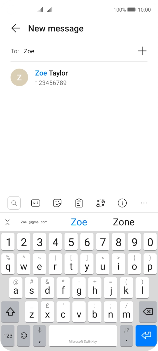 Press the required contact. Press the required contact.