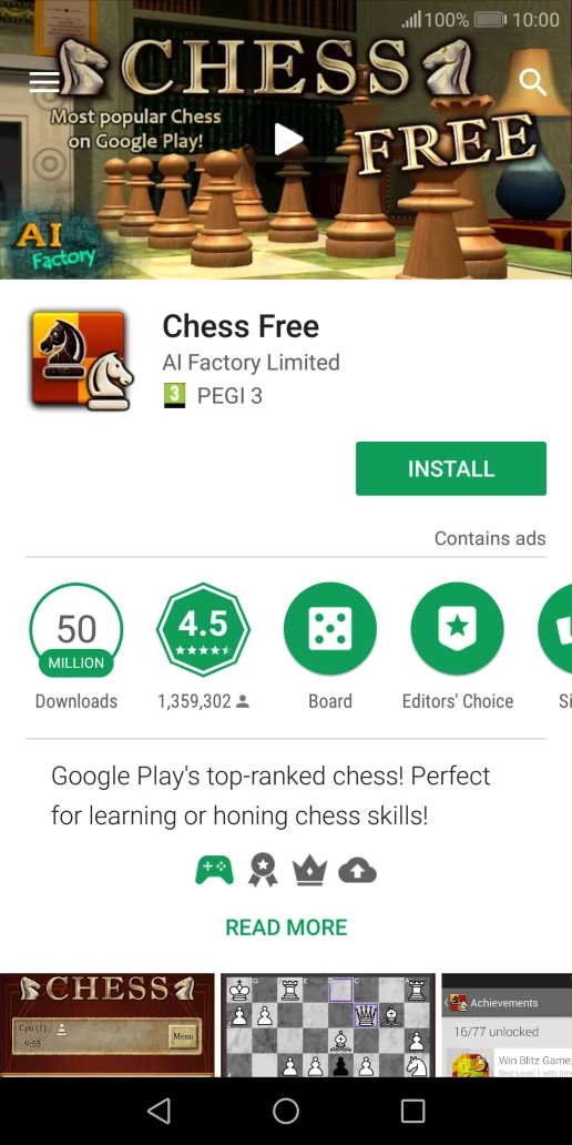 Press INSTALL and follow the instructions on the screen to install the app. Press INSTALL and follow the instructions on the screen to install the app.