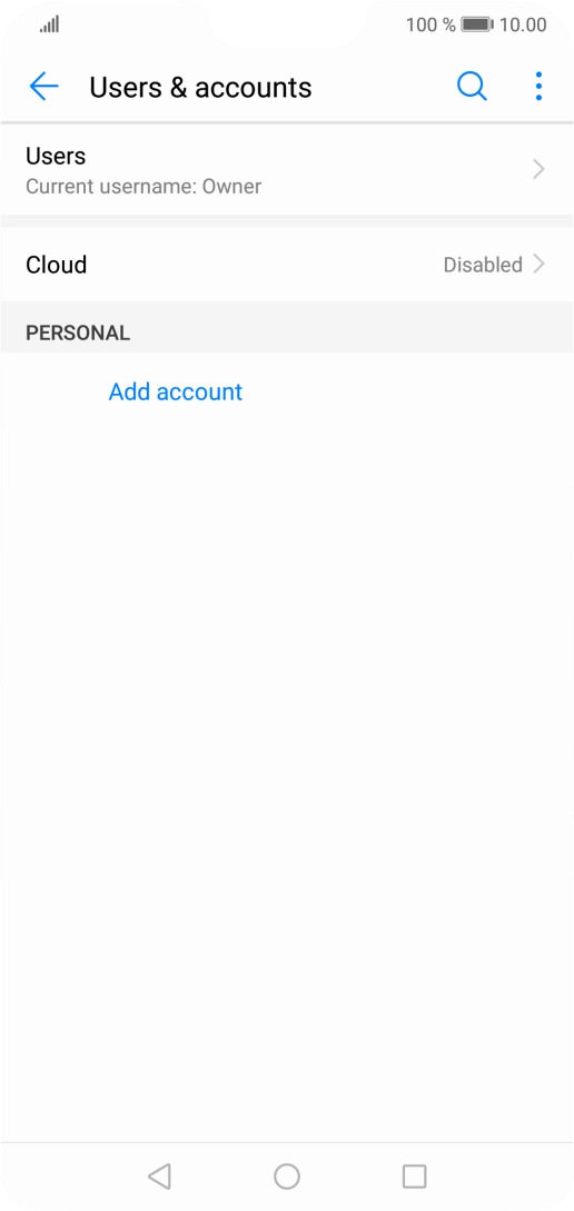 Press Add account. Press Add account.