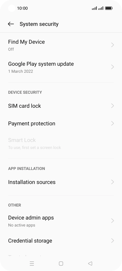 Press SIM card lock. Press SIM card lock.