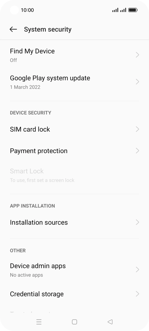 Press SIM card lock. Press SIM card lock.