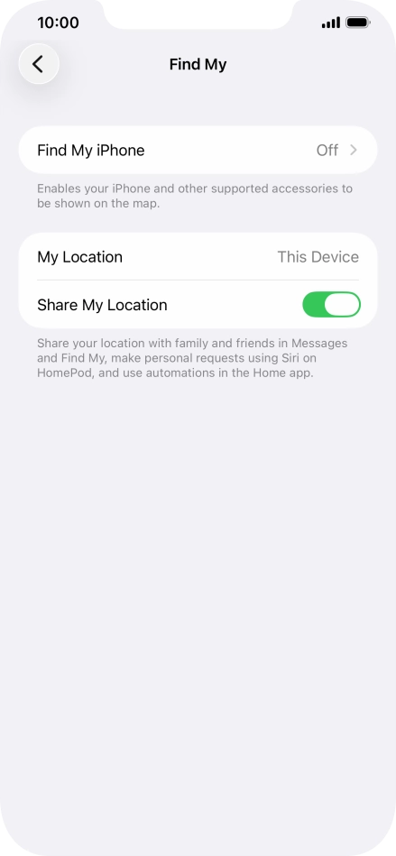 Press Find My iPhone. Press Find My iPhone.