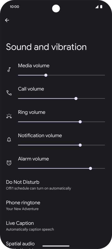 Press Phone ringtone. Press Phone ringtone.