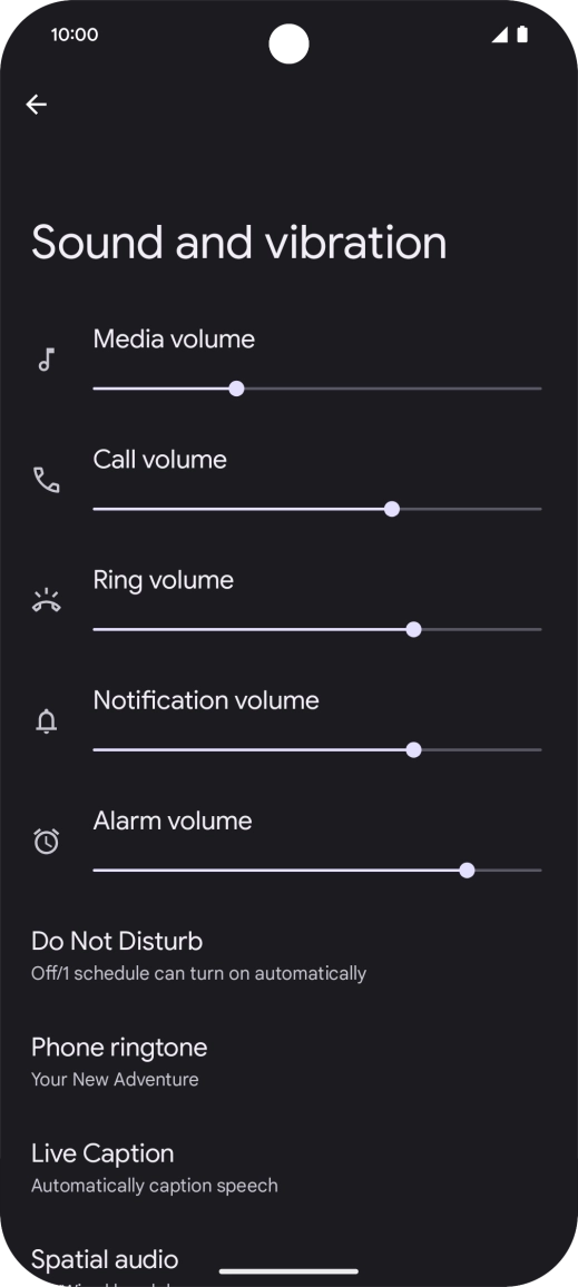 Press Phone ringtone. Press Phone ringtone.