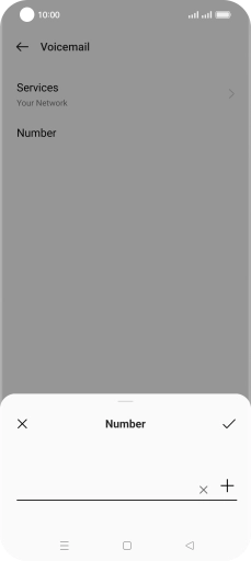 Key in +447953222222 and press the confirm icon. Key in +447953222222 and press the confirm icon.
