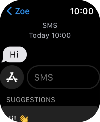 Press SMS. Press SMS.