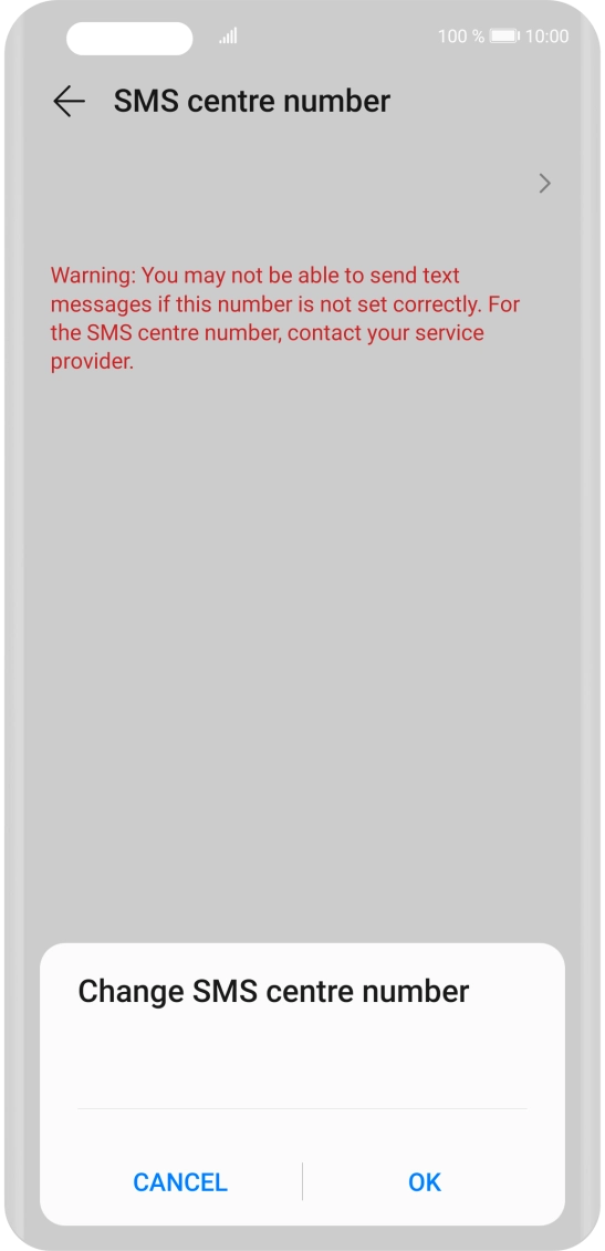 Key in +447958879879 and press OK. Key in +447958879879 and press OK.