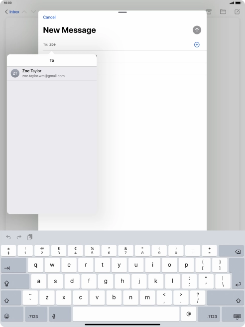 Press the required contact. Press the required contact.
