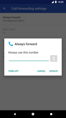Press TURN OFF. Press TURN OFF.