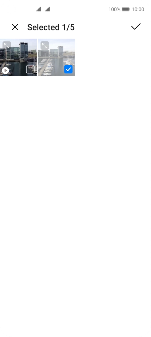 Press the confirm icon. Press the confirm icon.