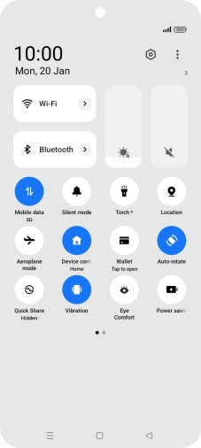 Press the settings icon. Press the settings icon.