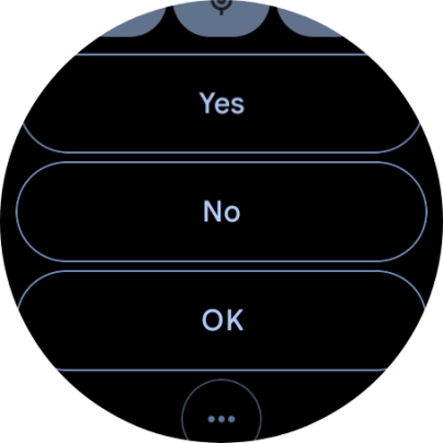 Press the required reply. Press the required reply.