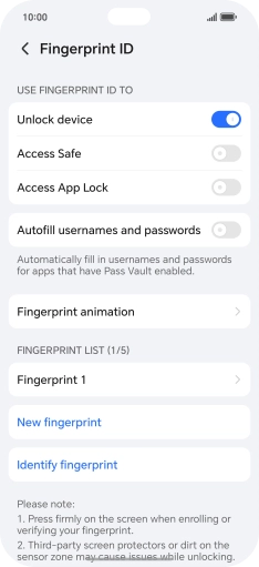 Press the required settings. Press the required settings.
