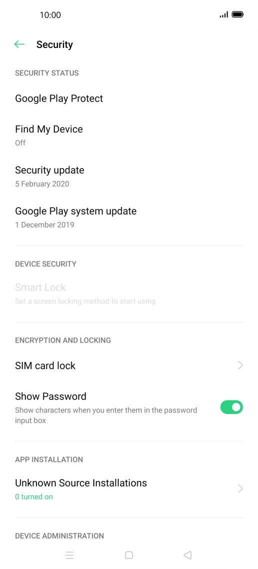 Press SIM card lock. Press SIM card lock.