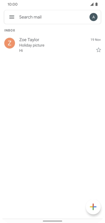 Press the email account icon. Press the email account icon.