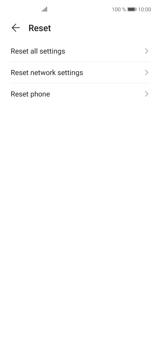 Press Reset phone. Press Reset phone.
