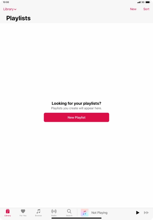 Press New Playlist. Press New Playlist.