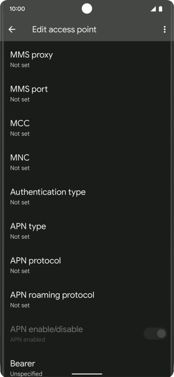 Press MMS proxy. Press MMS proxy.