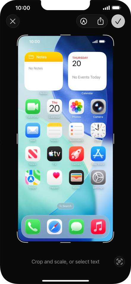 Follow the instructions on the screen to edit and save your screenshot. Follow the instructions on the screen to edit and save your screenshot.
