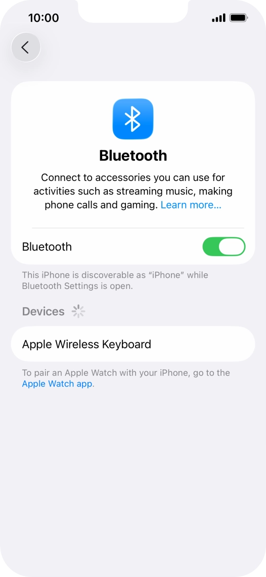 Press the required Bluetooth device and follow the instructions on the screen to pair the device with your phone. Press the required Bluetooth device and follow the instructions on the screen to pair the device with your phone.