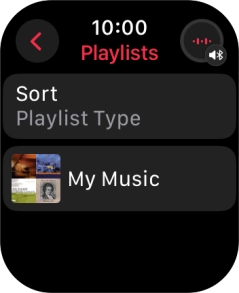 Press the required playlist. Press the required playlist.