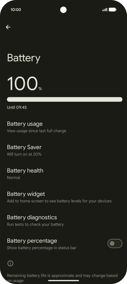 Press Battery Saver. Press Battery Saver.