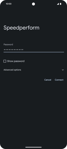 Key in the password for the Wi-Fi network and press Connect. Key in the password for the Wi-Fi network and press Connect.