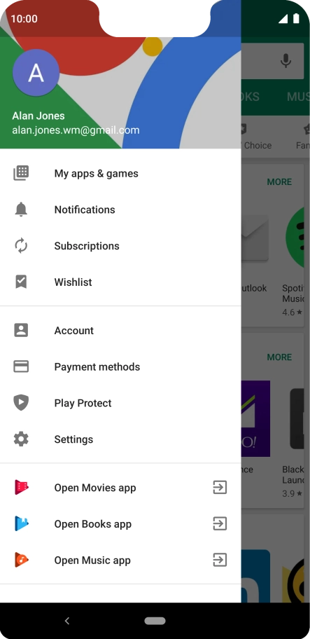 Press My apps & games. Press My apps & games.