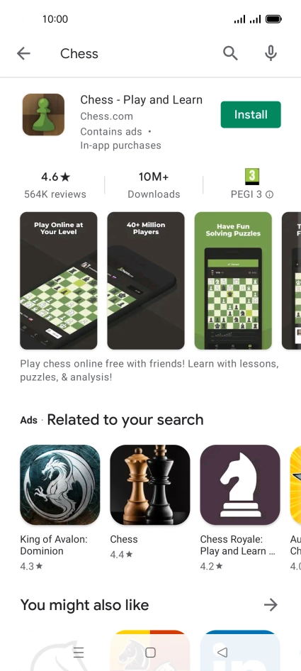 Press the required app. Press the required app.