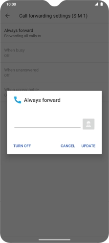 Press TURN OFF. Press TURN OFF.