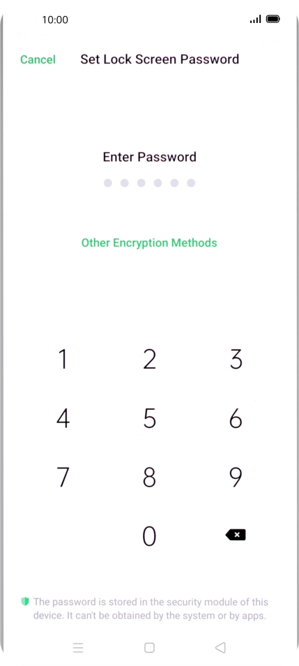 Press Other Encryption Methods. Press Other Encryption Methods.