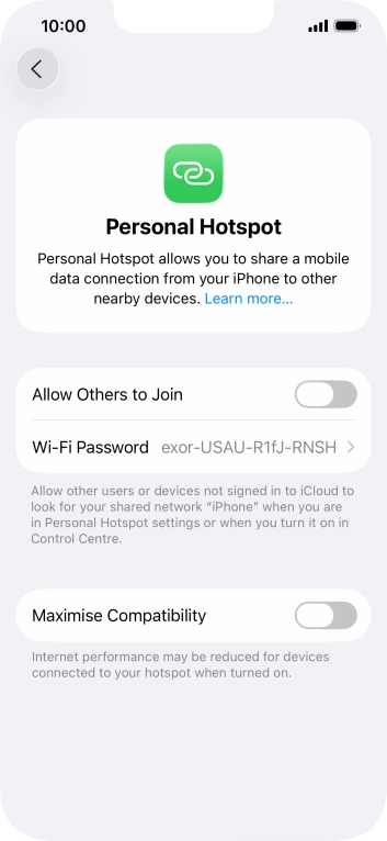 Press Wi-Fi Password and key in the required password. Press Wi-Fi Password and key in the required password.