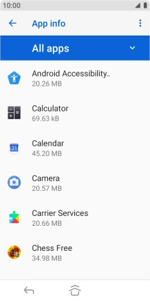 Press the required app. Press the required app.