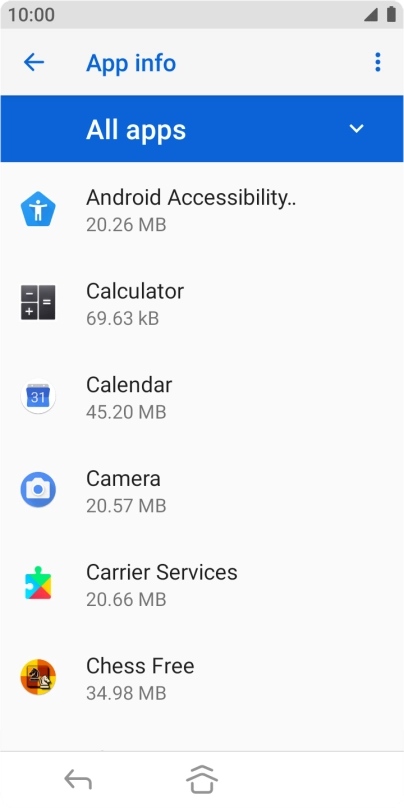 Press the required app. Press the required app.