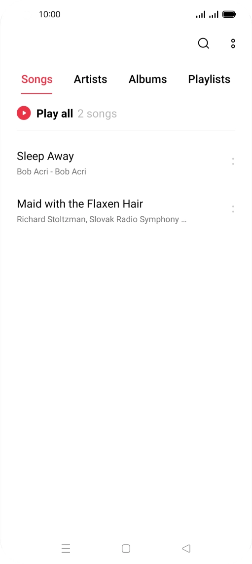 Press the required category and go to the required audio file. Press the required category and go to the required audio file.