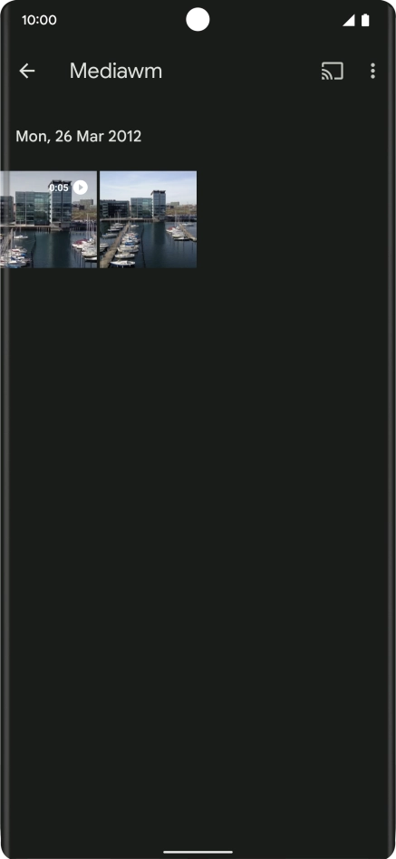 Press and hold any picture or video clip. Press and hold any picture or video clip.