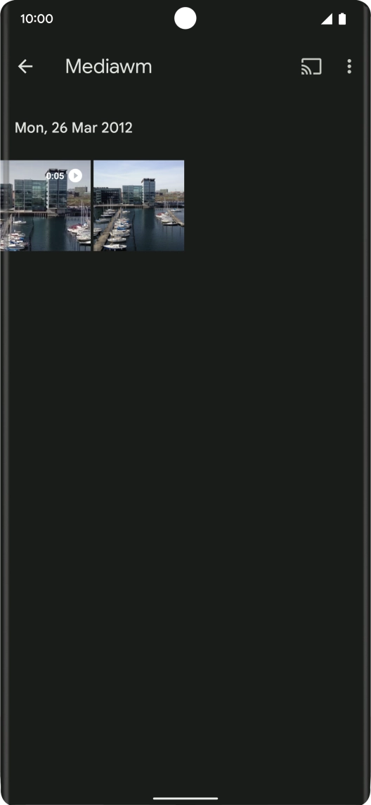 Press and hold any picture or video clip. Press and hold any picture or video clip.
