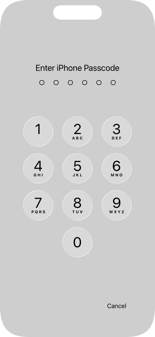 Use the phone lock code you created. Use the phone lock code you created.